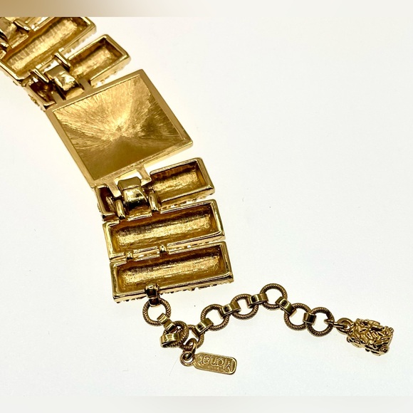 Vintage 1972 Monet Pas D'Or Collection Elda Krecic Statement Necklace Book Piece - Picture 6 of 7